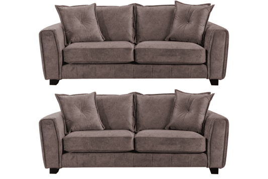Somerford Chocolate Fabric 3+3 Sofa Set