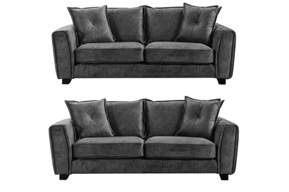 Somerford Grey Fabric 3+3 seater Sofa  Set