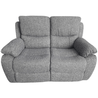 grey fabric 2 seater sofa on a white background 
