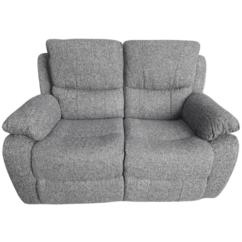 grey fabric 2 seater sofa on a white background 