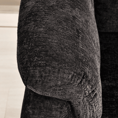 Close-up of a textured gray fabric surface