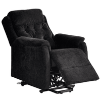 Dark gray recliner chair on a white background