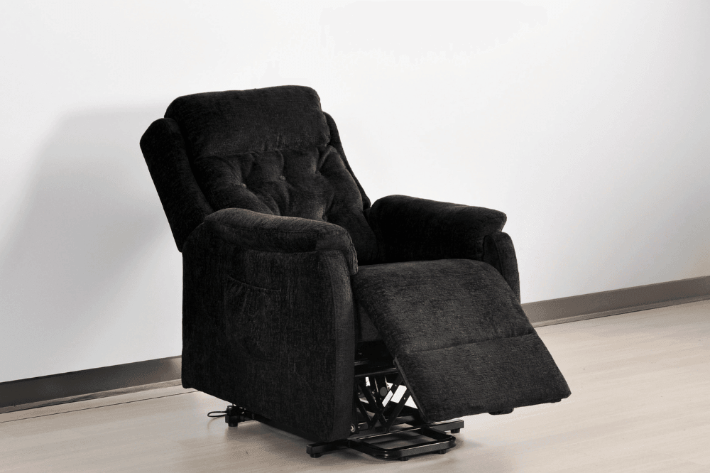 Bilbury Black Fabric Rise & Recline Mobility Chair
