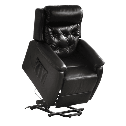 Bilbury Genuine Leather Black Rise & Recline Mobility Chair