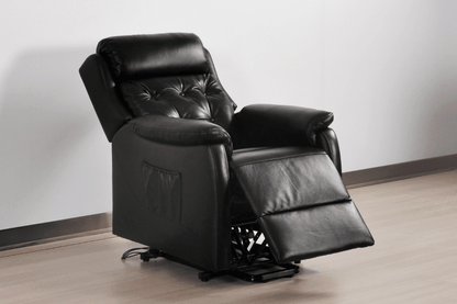 Bilbury Genuine Leather Black Rise & Recline Mobility Chair