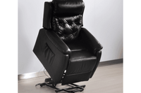 Bilbury Genuine Leather Black Rise & Recline Mobility Chair - Furniture Instore