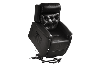 Bilbury Genuine Leather Black Rise & Recline Mobility Chair