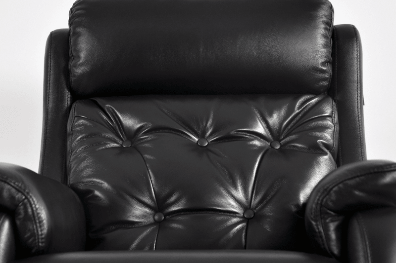 Bilbury Genuine Leather Black Rise & Recline Mobility Chair - Furniture Instore