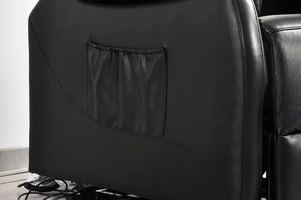Bilbury Genuine Leather Black Rise & Recline Mobility Chair