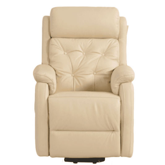 Beige recliner chair on a white background