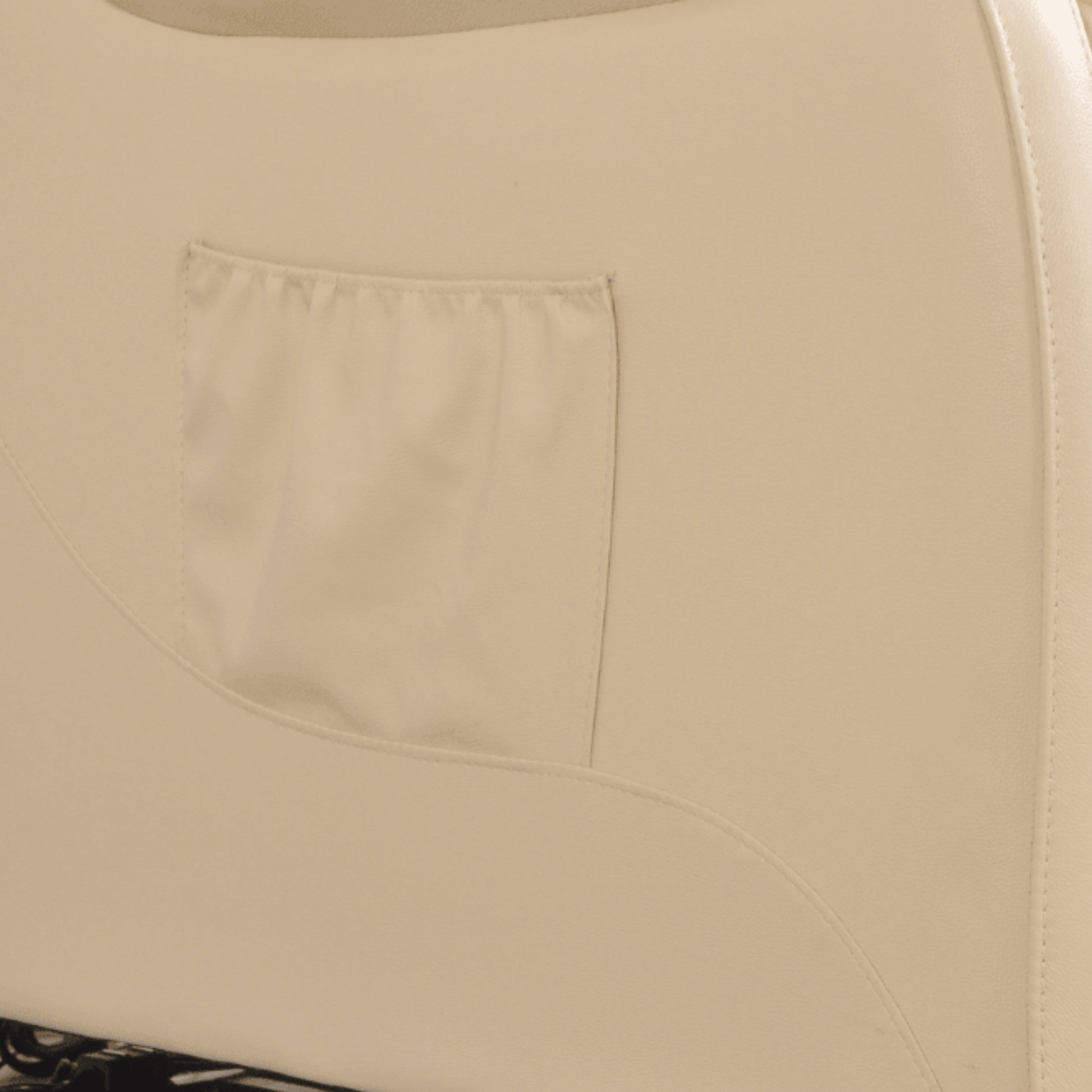 Close-up of a beige fabric with a pocket