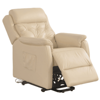 Beige recliner chair on a white background