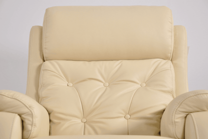Bilbury Genuine Leather Cream Rise & Recline Mobility Chair