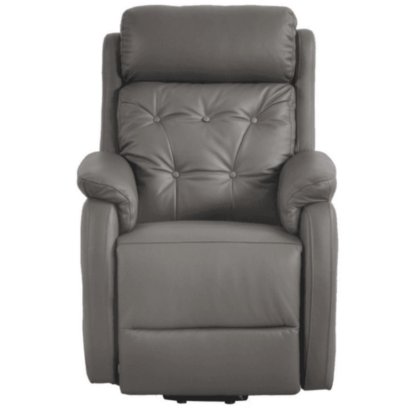 Bilbury Genuine Leather Grey Rise & Recline Mobility Chair