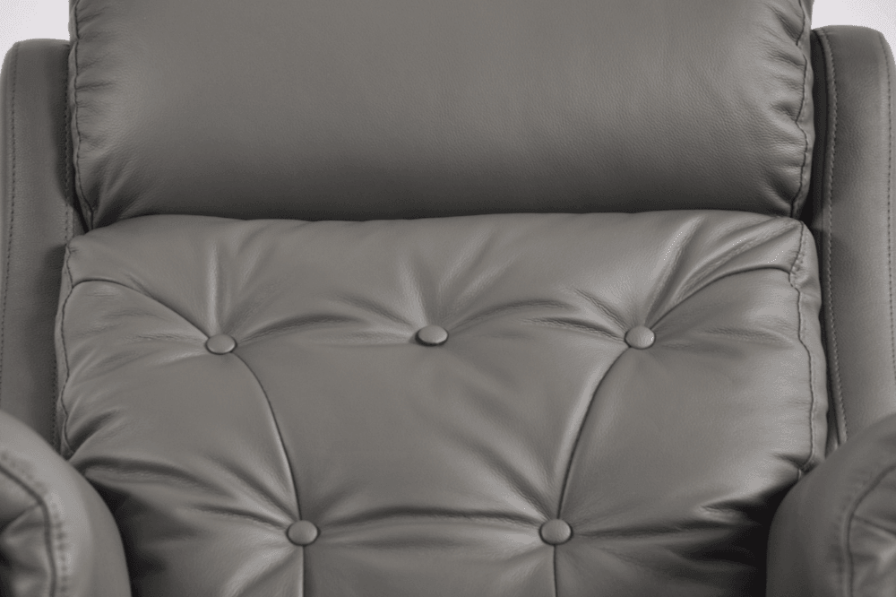 Bilbury Genuine Leather Grey Rise & Recline Mobility Chair - Furniture Instore