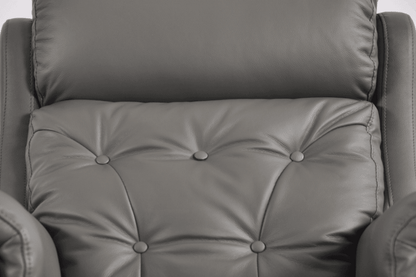 Bilbury Genuine Leather Grey Rise & Recline Mobility Chair - Furniture Instore