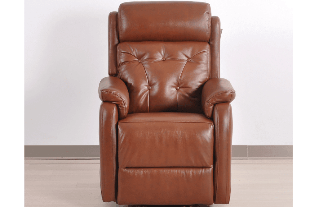 Bilbury Genuine Leather Tan Rise & Recline Mobility Chair