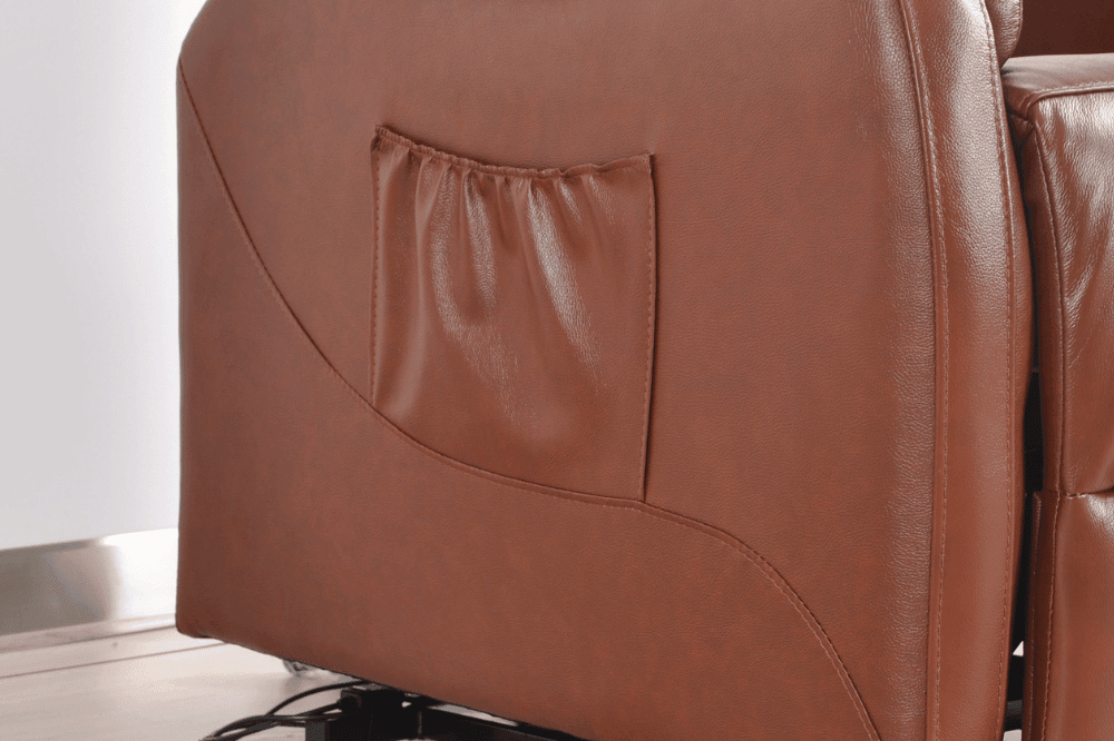 Bilbury Genuine Leather Tan Rise & Recline Mobility Chair