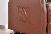 Bilbury Genuine Leather Tan Rise & Recline Mobility Chair - Furniture Instore