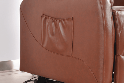 Bilbury Genuine Leather Tan Rise & Recline Mobility Chair