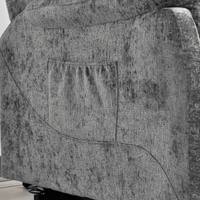 Close-up of a textured gray fabric surface