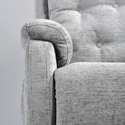 Close-up of a textured gray fabric surface