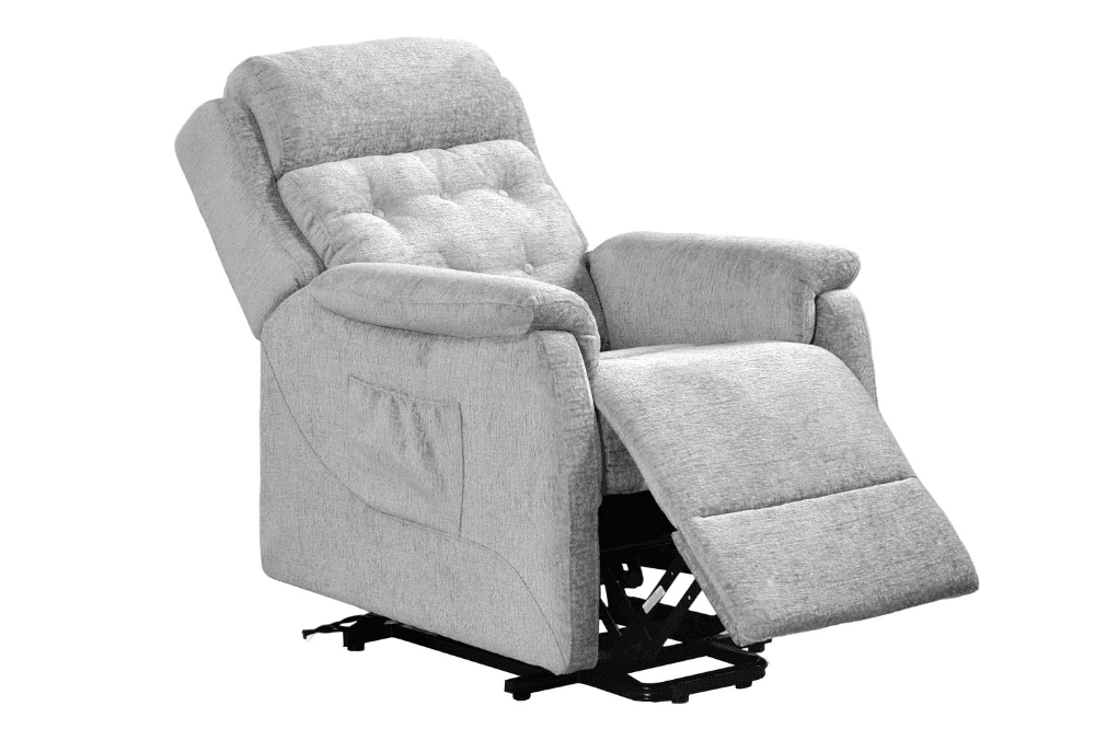 Bilbury Light Grey Fabric Rise & Recline Mobility Chair