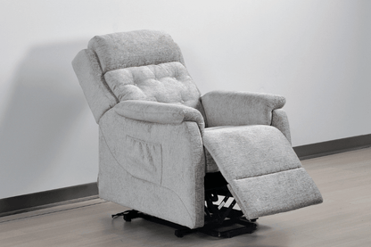Bilbury Light Grey Fabric Rise & Recline Mobility Chair