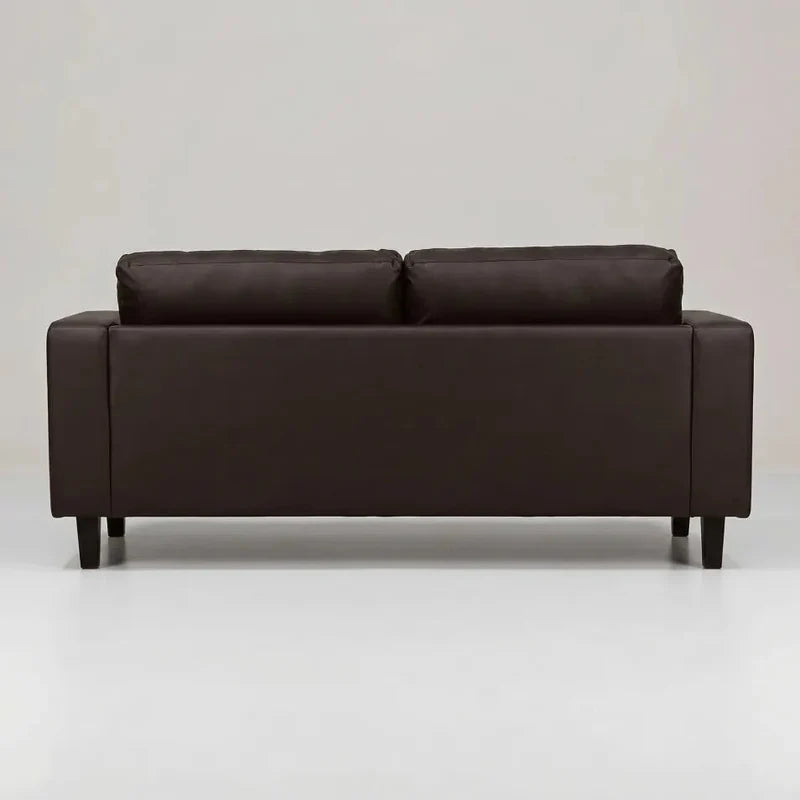Box Brown Leather 3+1 Seater