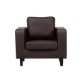 Box Brown Leather Armchair