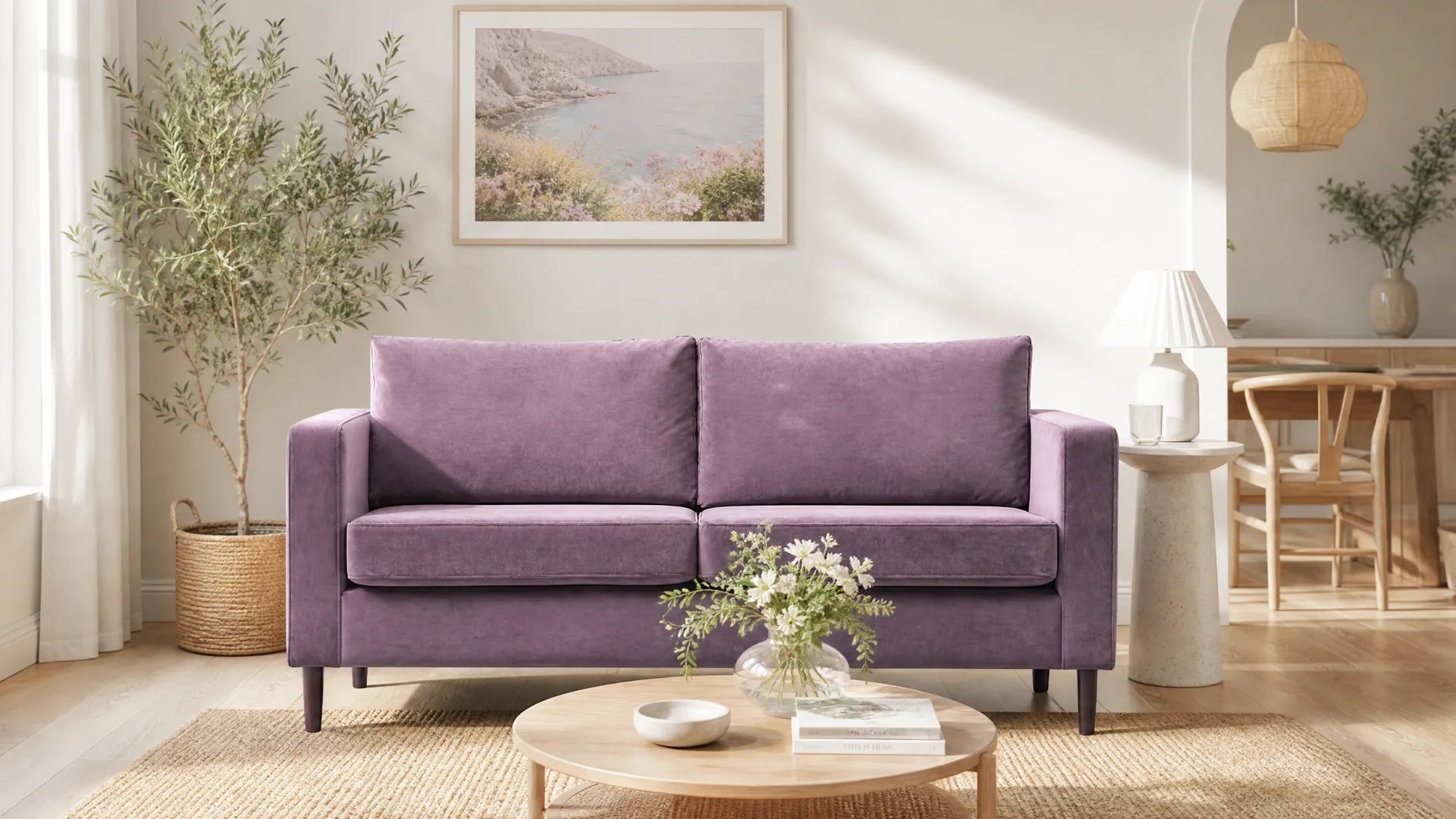 Boxfit Lavender Fabric 2 Seater Sofa - view 6 - Furniture Instore