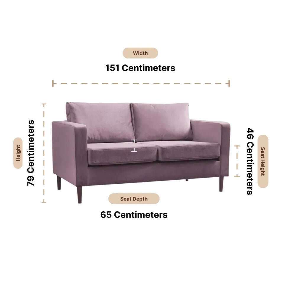 Boxfit Lavender Fabric 2 Seater Sofa - view 3 - Furniture Instore