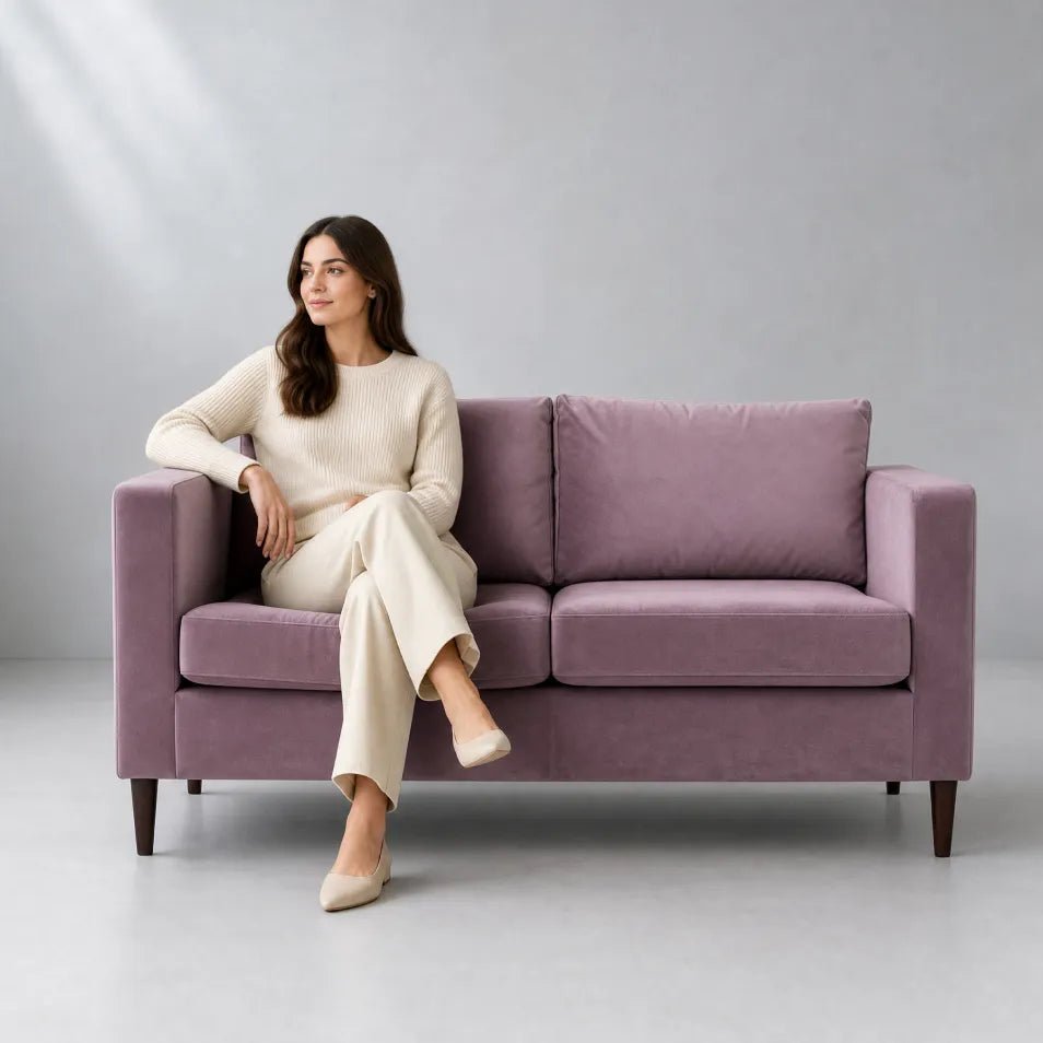 Boxfit Lavender Fabric 2 Seater Sofa - view 2 - Furniture Instore