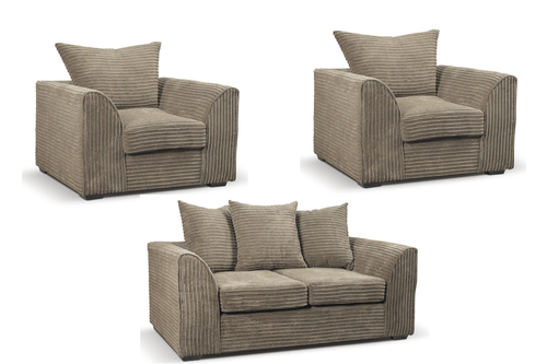 Byron Caramel Fabric 2+1+1 Seater Sofa Set