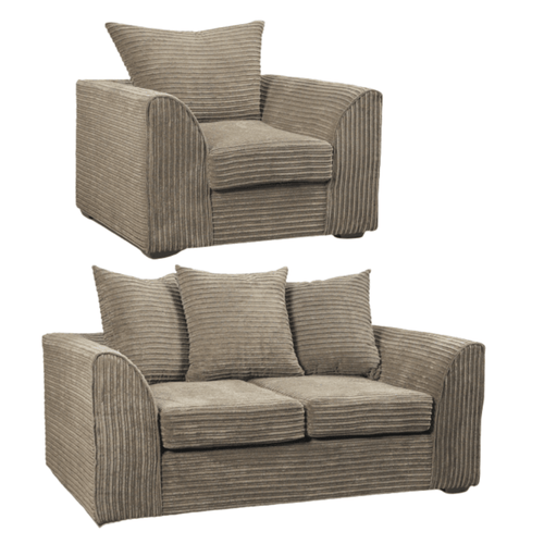 Byron Caramel Fabric 2 +1 Seater Sofa Set