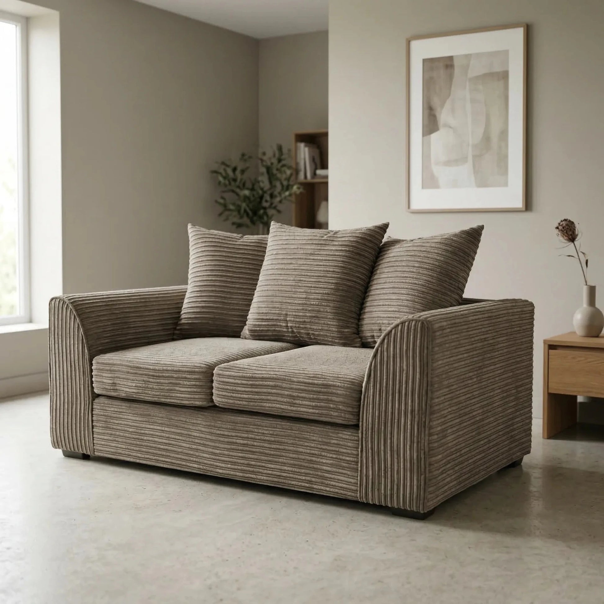 Byron Caramel Fabric 2 Seater Sofa - Furniture Instore