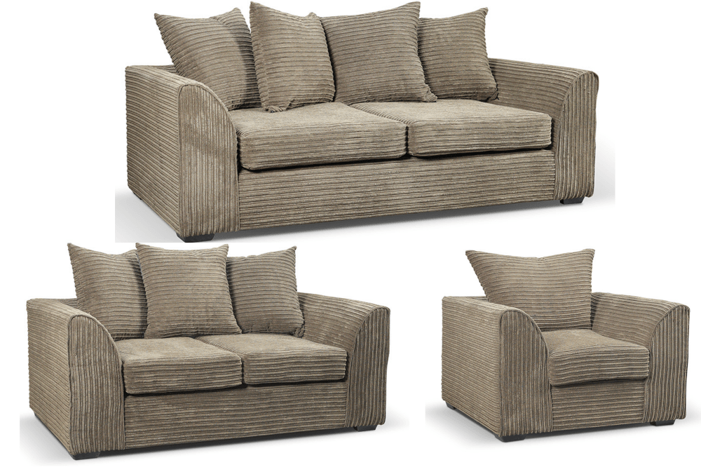 Byron Caramel Fabric 3+2+1 Seater Sofa Set