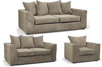 Byron Caramel Fabric 3+2+1 Seater Sofa Set