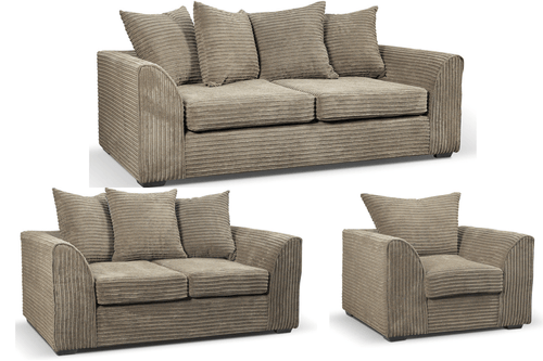 Byron Caramel Fabric 3+2+1 Seater Sofa Set