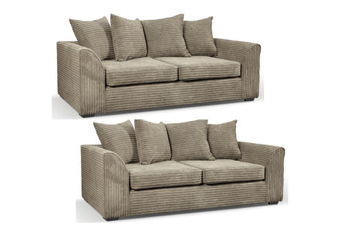 Byron Caramel  Fabric 3+3 Seater Sofa Set