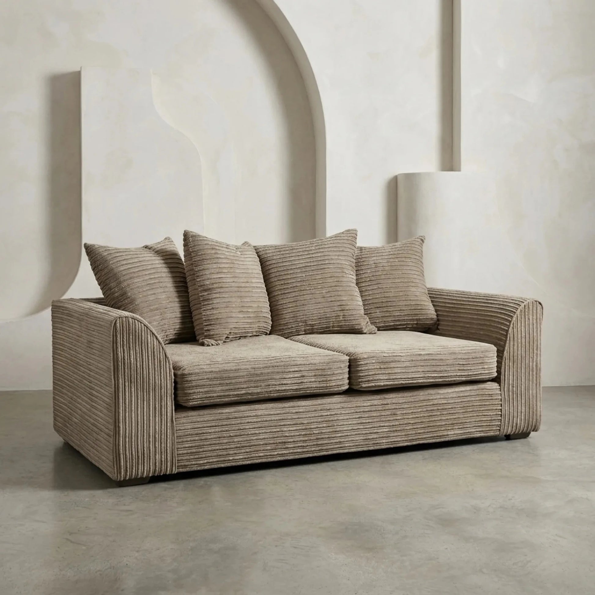 Byron Caramel Fabric 3 Seater Sofa - Furniture Instore