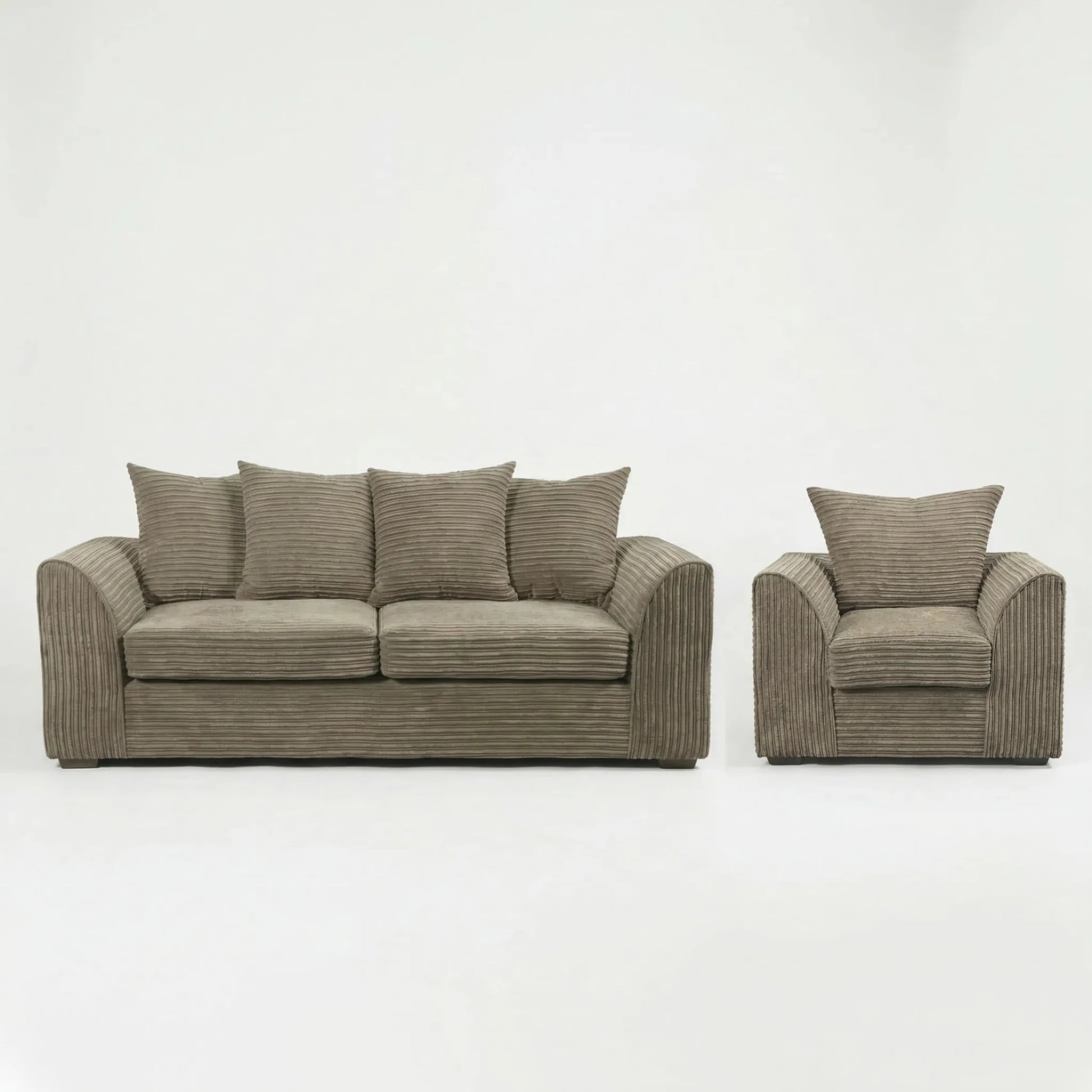 Byron Caramel Fabric 3+1 Seater Sofa Set - Furniture Instore