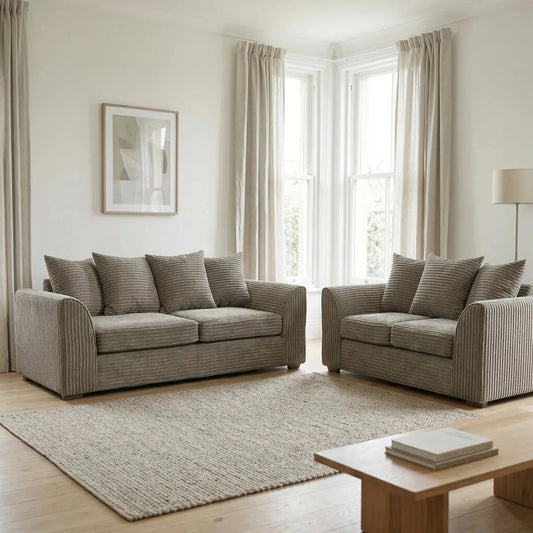 Byron Caramel Fabric 3+2 Seater Sofa Set - Furniture Instore