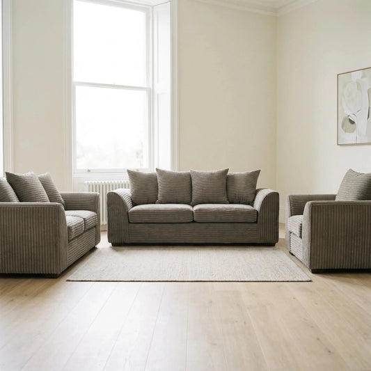 Byron Caramel Fabric 3+2+1 Seater Sofa Set - Furniture Instore
