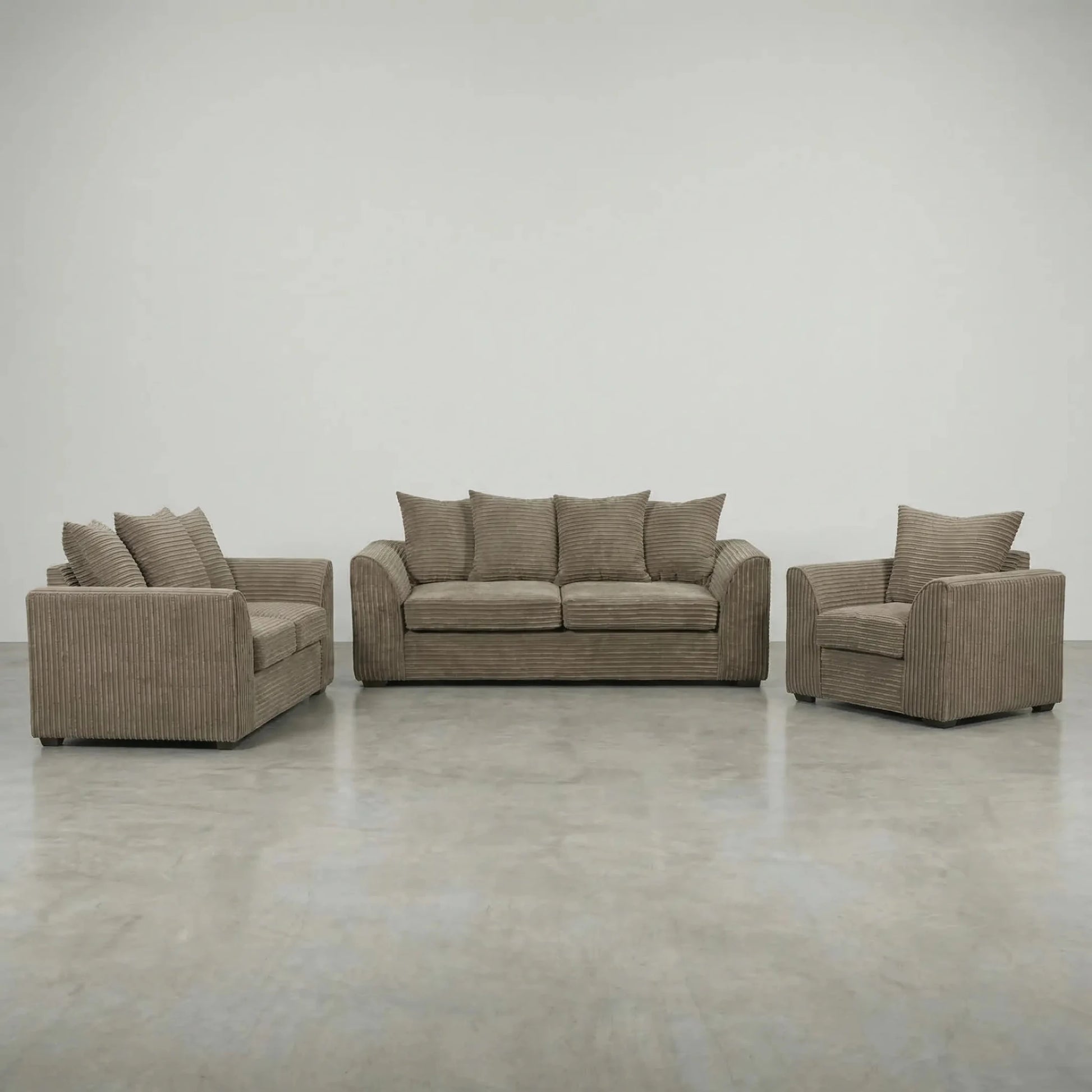 Byron Caramel Fabric 3+2+1 Seater Sofa Set - Furniture Instore