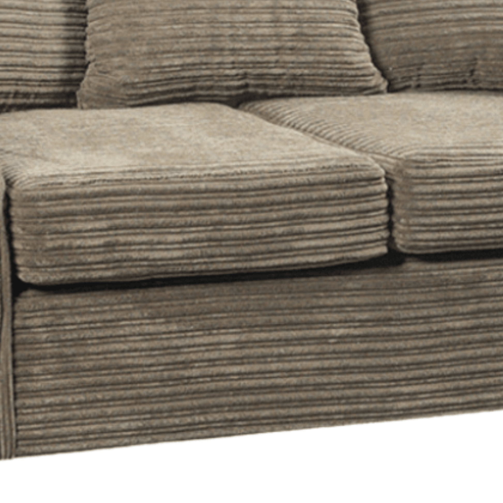 Brown textured sofa with a white background