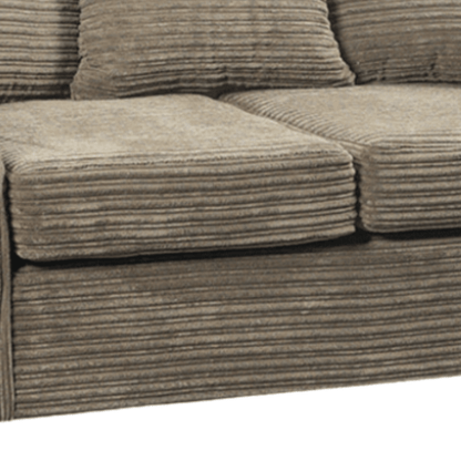 Brown textured sofa with a white background