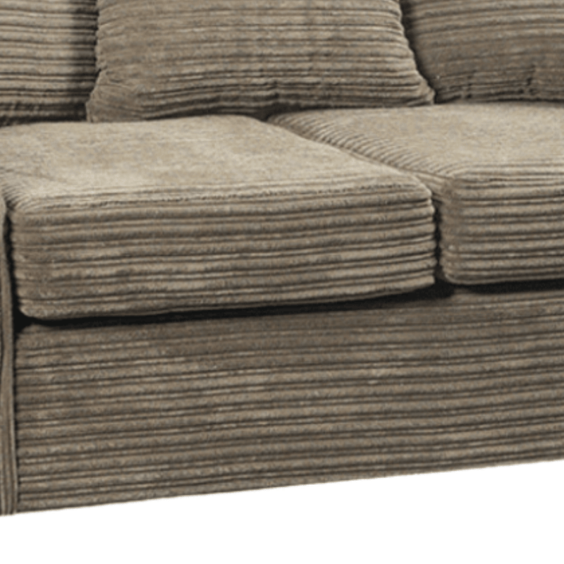 Brown textured sofa with a white background