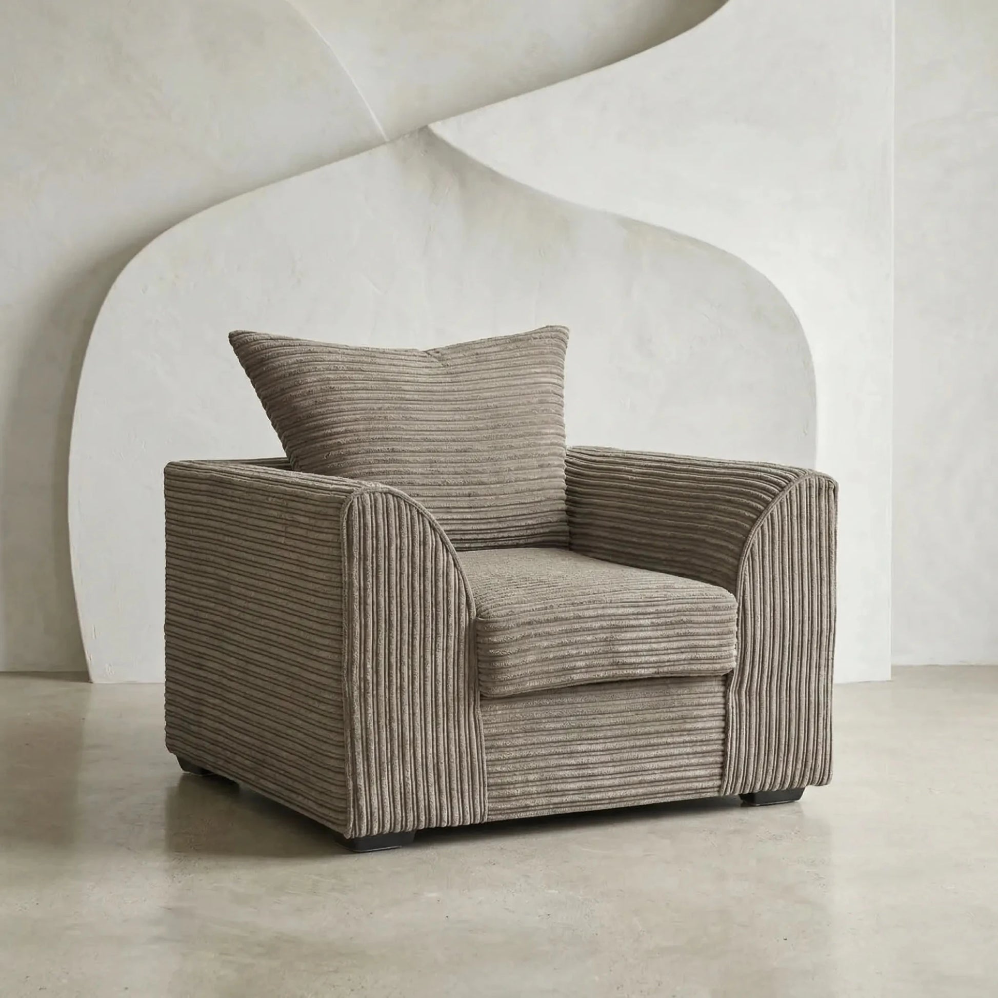 Byron Caramel Fabric Armchair. - Furniture Instore