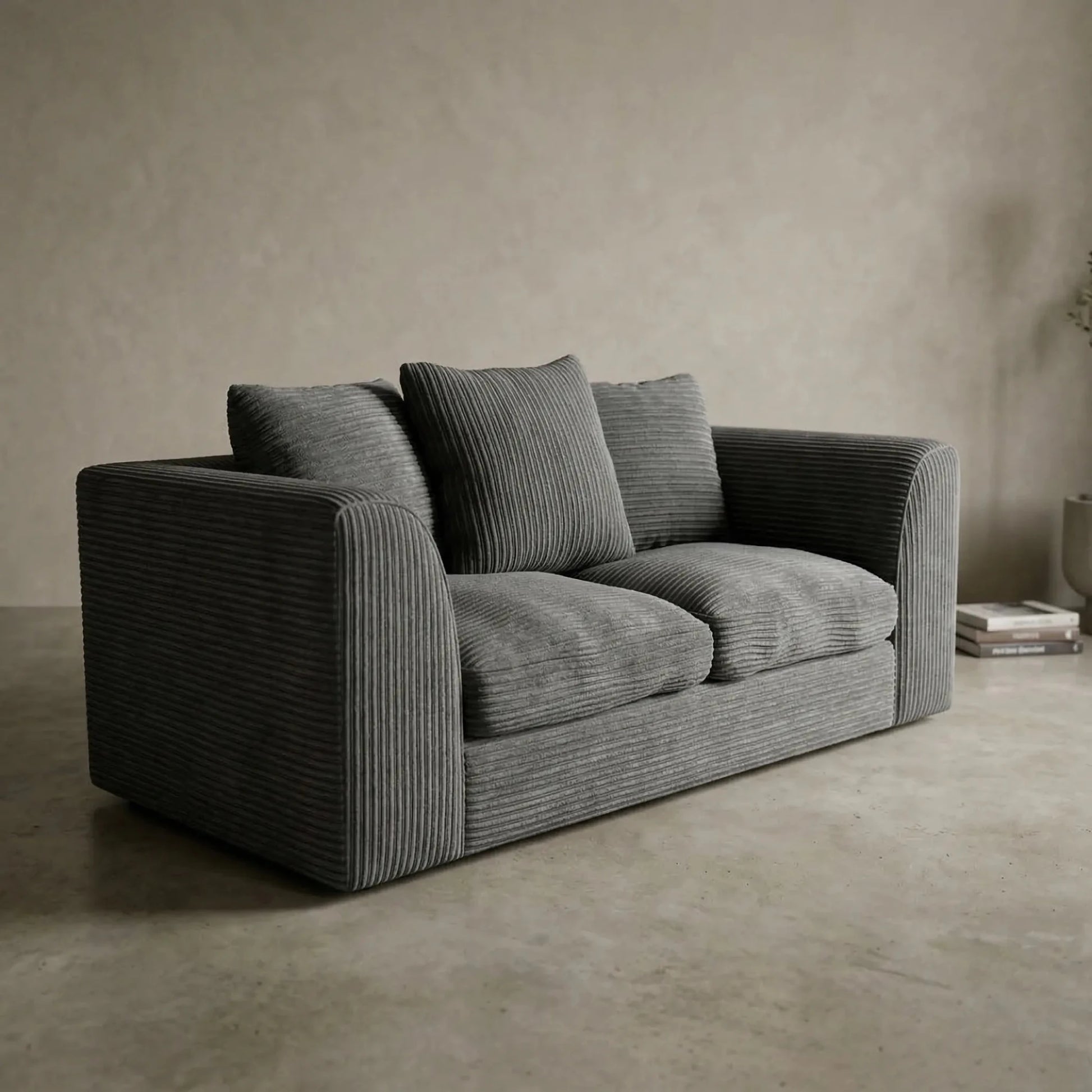 Byron Grey Fabric 2 Seater Sofa - Furniture Instore